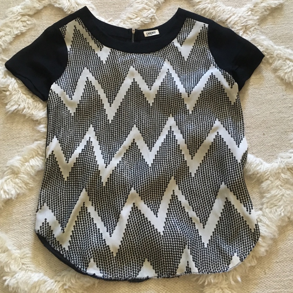 L'Agence Sill Sequin Top Size 2